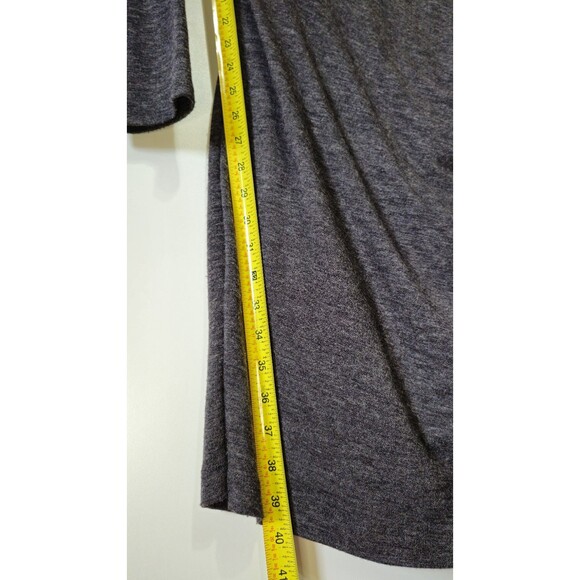 Banana Republic Bodycon Dress Womens Med Charcoal Gray Ruched Long Sleeve Knit - Picture 10 of 12